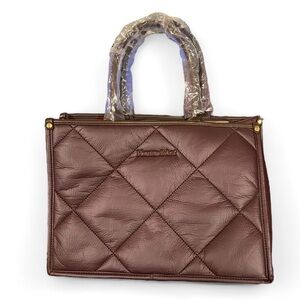 NWT Montana West Quilted Tote/Cross Body with many pockets, laptop size